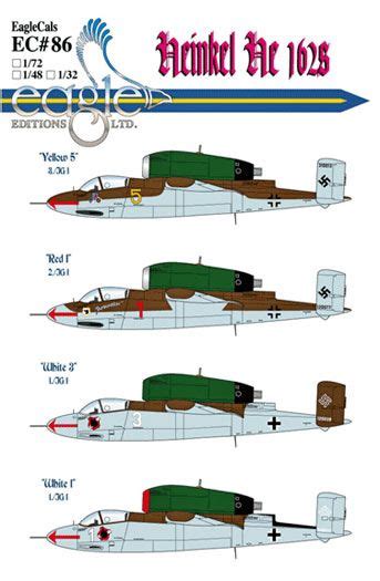 Heinkel He 162 Decal Preview by Brett Green (Eagle Cals 1/32) | Heinkel he 162, Model planes ...