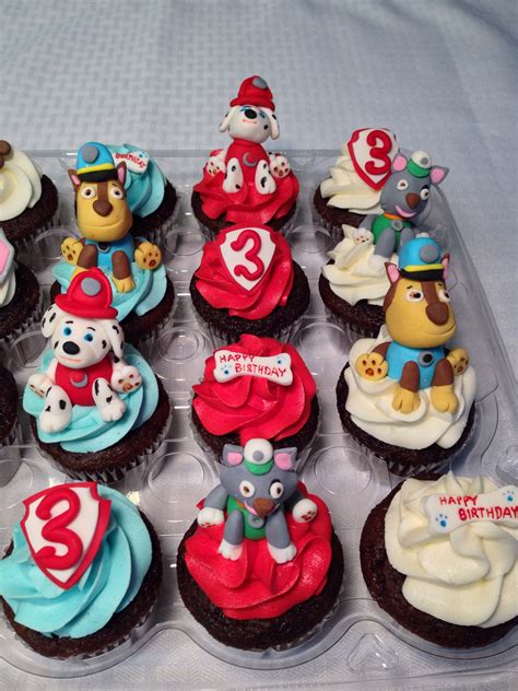 Paws Patrol Themed Cupcakes | Themed cupcakes, Desserts, Cupcakes