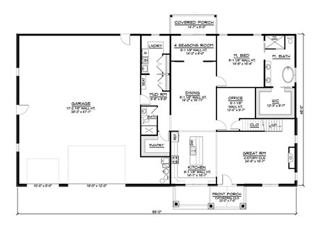 Barndominium Floor Plans One Story - Paint Color Ideas