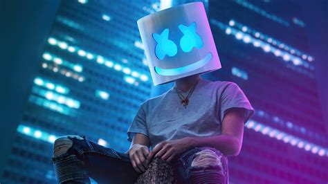 #4.3280, DJ, Marshmello, Building, 4K Wallpaper