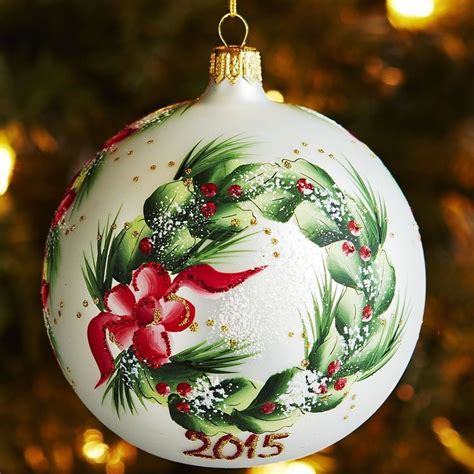 European Glass Merry Christmas Scene Ornament | Painted christmas ornaments, Handpainted ...