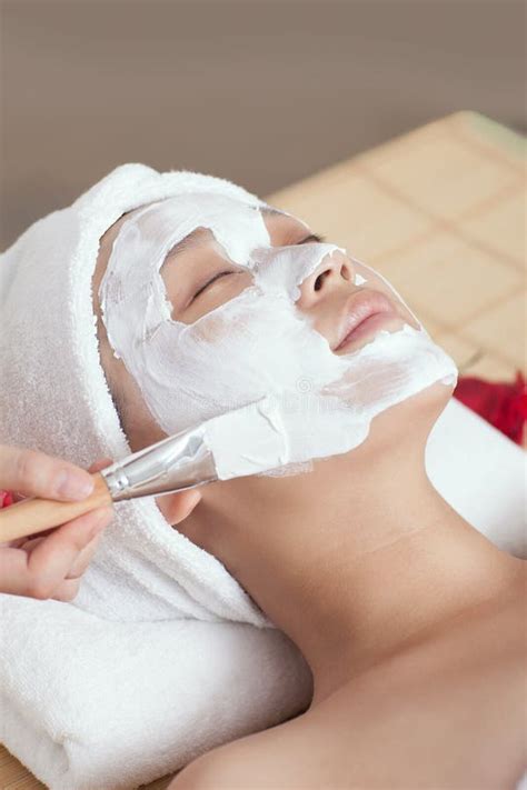 A Young Woman Enjoying Spa Mask Stock Image - Image of asia, chinese: 37775601