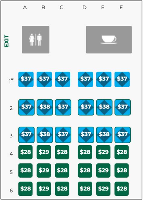 Frontier Airlines Seating Diagram | Bruin Blog