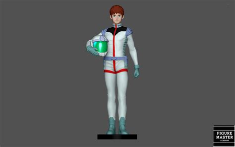 3D file AMURO RAY GUNDAM PILOT GUNPLA ANIME 3D PRINT 🤖・3D printer design to download・Cults