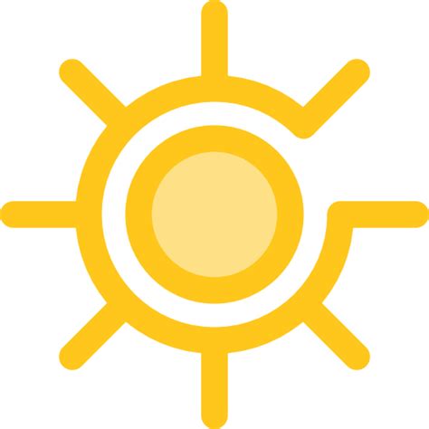 Brightness Monochrome Yellow icon