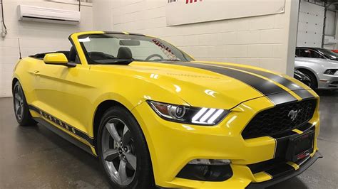 2016 Ford Mustang V6 SOLD SOLD SOLD Convertible Auto Camera Bluetooth Yellow Munro Motors - YouTube