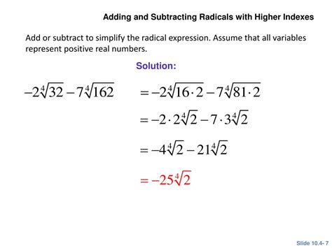 PPT - 10.4 Adding and Subtracting Radical Expressions PowerPoint ...