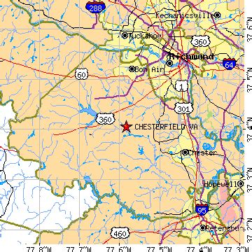 Chesterfield, Virginia (VA) ~ population data, races, housing & economy