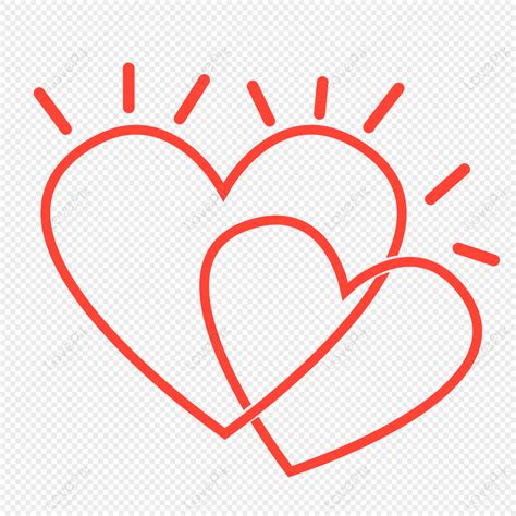 Forma De Corazón Lineal De Dibujos Animados PNG Imágenes Gratis - Lovepik