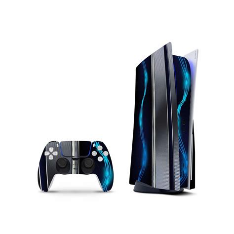 PS5 Skin Decals - Blue Neon - Full Wrap Vinyl Sticker | ZoomHitskins