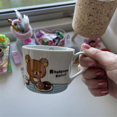 Adorable Rilakkuma Cafe mug - Depop