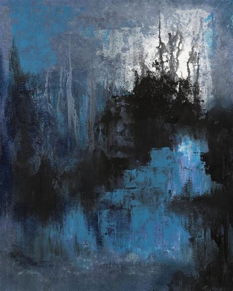 Blue Black Abstract Painting by Matt Anker | Saatchi Art