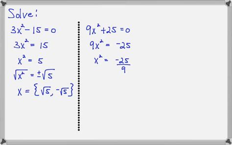 Solve quadratic equations by square root property - YouTube