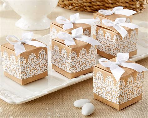 lace inspired favour boxes by hope and willow | notonthehighstreet.com