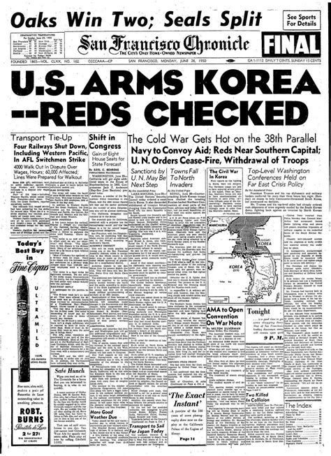 Chronicle Covers: From the Cold War to the Korean War