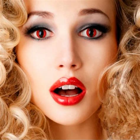 Red Cat Eye Halloween Contacts