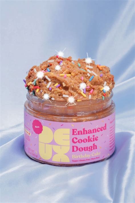 DEUX Birthday Cake Cookie Dough | Cookie cake birthday, Cookie dough, Gluten free snacks