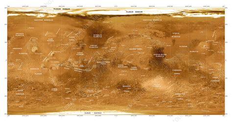 Topographical Map Of Mars