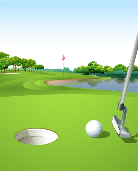 A clean and green golf course 521339 Vector Art at Vecteezy