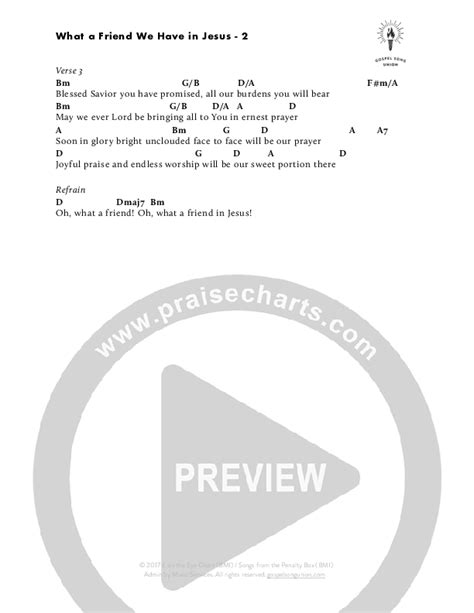 What A Friend We Have In Jesus Chords PDF (The Sing Team) - PraiseCharts