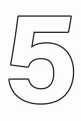 Number 5 Template  Coloring Page sketch template