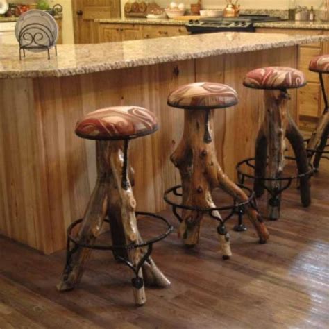 Log Cabin Builder - Log Bar Stools | Rustic bar stools, Log bar stools, Bar stools