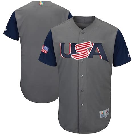 Men's USA Baseball Majestic Gray 2017 World Baseball Classic Authentic Team Jersey | MLBShop.com