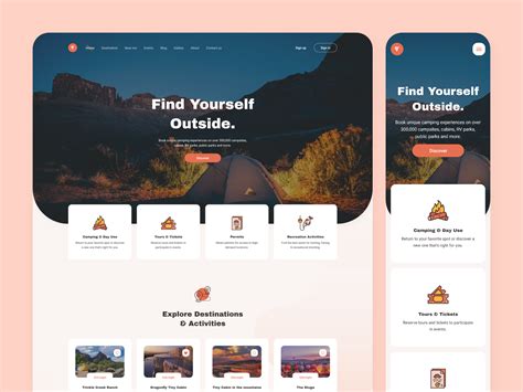 Camping Website Design by Badr Ragab on Dribbble