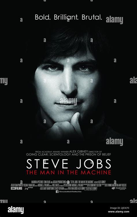 STEVE JOBS POSTER, STEVE JOBS: THE MAN IN THE MACHINE, 2015 Stock Photo ...