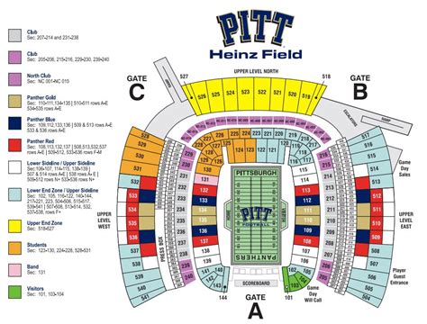 heinz field seating chart