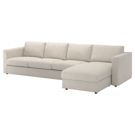 FINNALA sectional, 4-seat, with chaise/Gunnared beige - IKEA