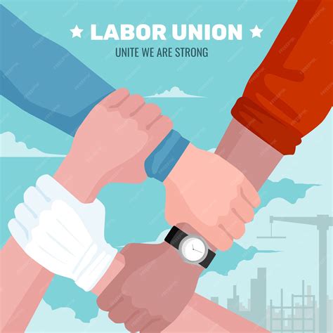 Premium Vector | Hand drawn labor union illustration