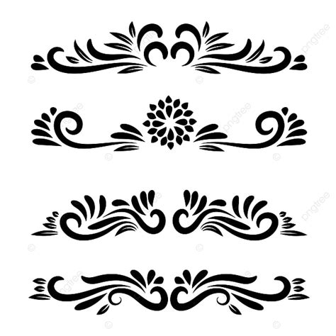 Floral Ornament Logo Vector Hd PNG Images, Vector Element Floral Motifs ...