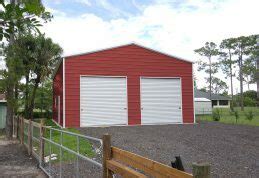 Two Car Prefab Steel Garage Building Kit with Doors