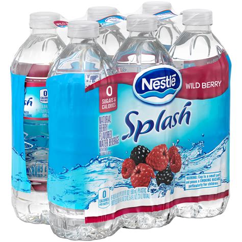 Nestle Flavored Water Wild Berry, 6 - 16.9 fl oz (1 pt 0.9 oz) 500 ml bottles