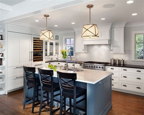 Blue Kitchen Island | Houzz