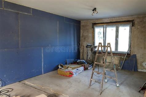 Interior of a House Under Construction. Renovation of an Apartment Stock Image - Image of repair ...