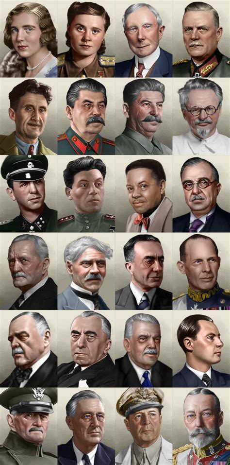 ArtStation - Hearts of Iron 4 Portrait Compilation