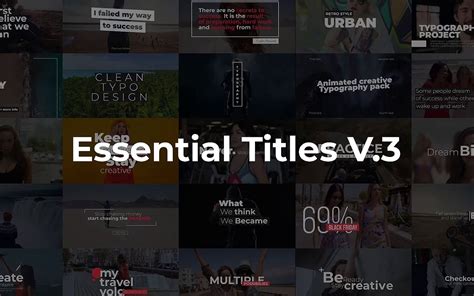 Essential Titles V.3 Motion Graphics Template