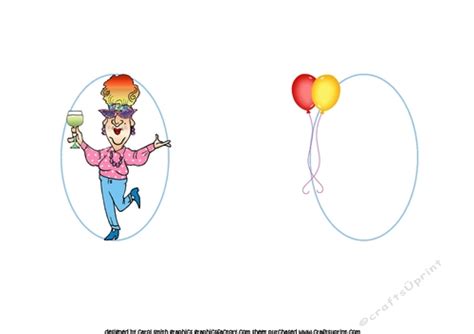 Edna and her birthday balloons insert - CUP1044683_1209 | Craftsuprint