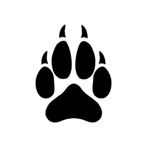 Amazon.com: 20 Wolf Paw Print Decals - 2" tall x 2" wide each: Handmade