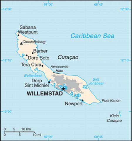 Curacao Map Of Caribbean - Sena Xylina