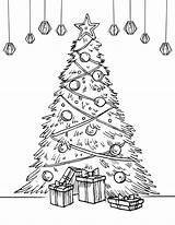 Christmas Presents Coloring sketch template