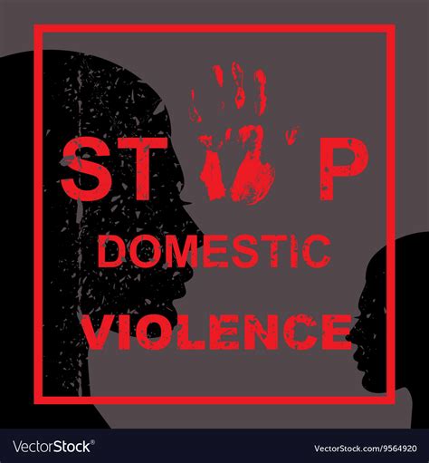 Stop domestic violence Royalty Free Vector Image