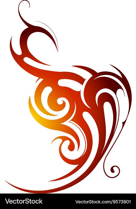 Fire flame tattoo Royalty Free Vector Image - VectorStock