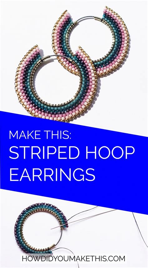 Make your own fun beaded hoop earrings by following this easy tutorial! #hoopearrings | Beaded ...