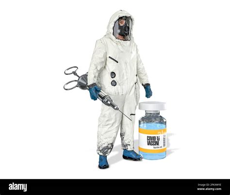 Hazard material suit Cut Out Stock Images & Pictures - Alamy