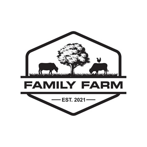 family farm vector , agriculture logo 5369637 Vector Art at Vecteezy