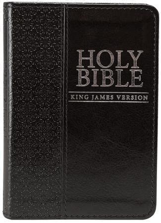 KJV Mini Pocket Bible Lux Leather, Black | Pocket bible, Bible, Bible king james version