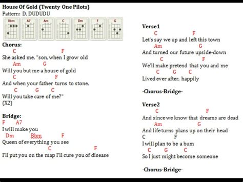 House Of Gold Chords Ukulele - Sheet and Chords Collection